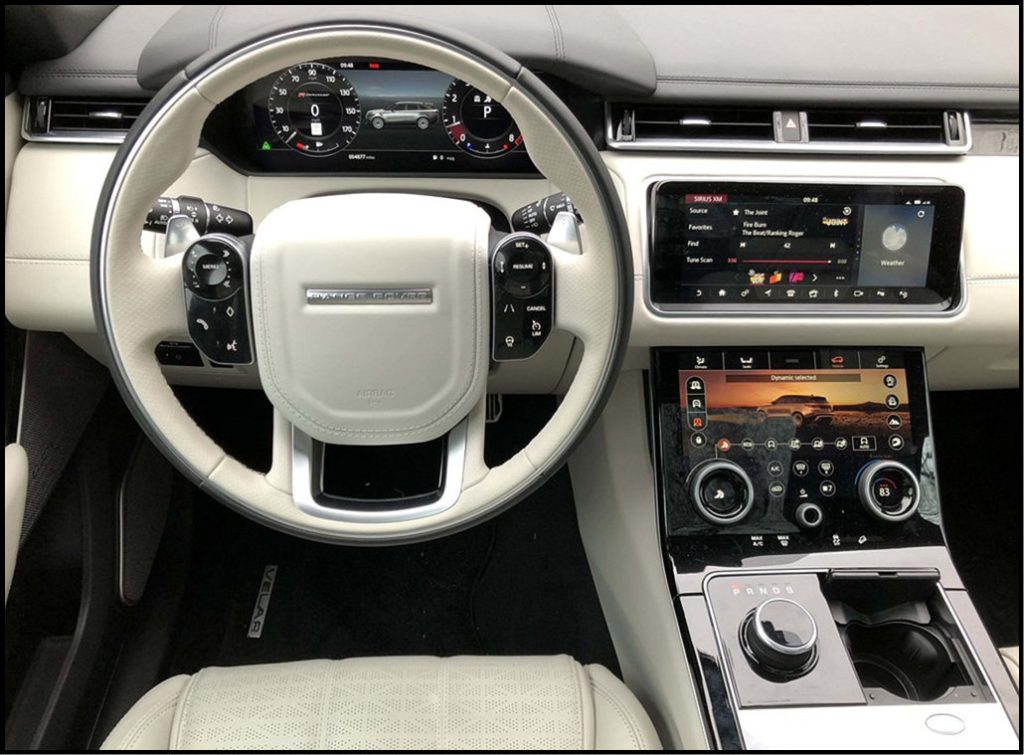 jasne wnetrze range rover velar